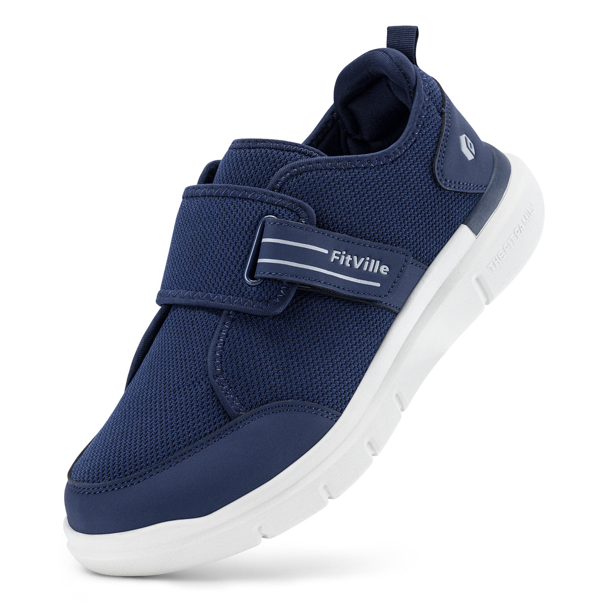 FitVille Men's EasyTop StrapEase Diabetic Shoes V10