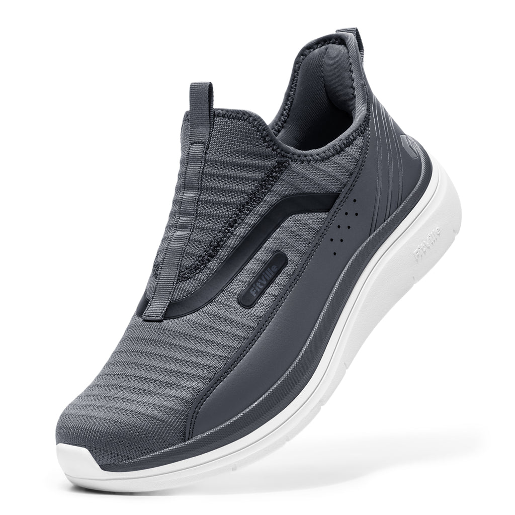 FitVille Men's Step Ease Slip-On Walking Shoes V2