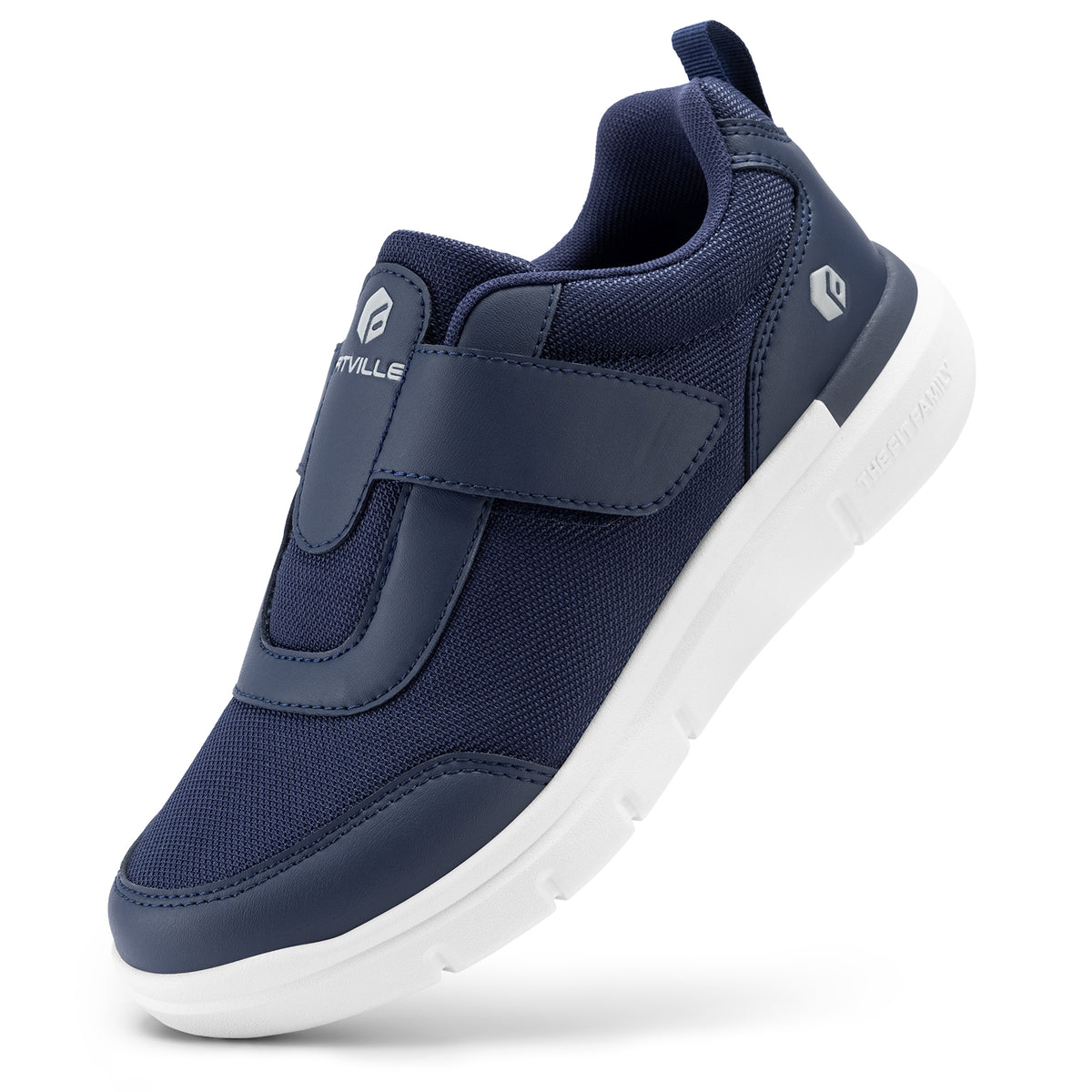 FitVille Men's EasyTop StrapEase Diabetic Shoes V4