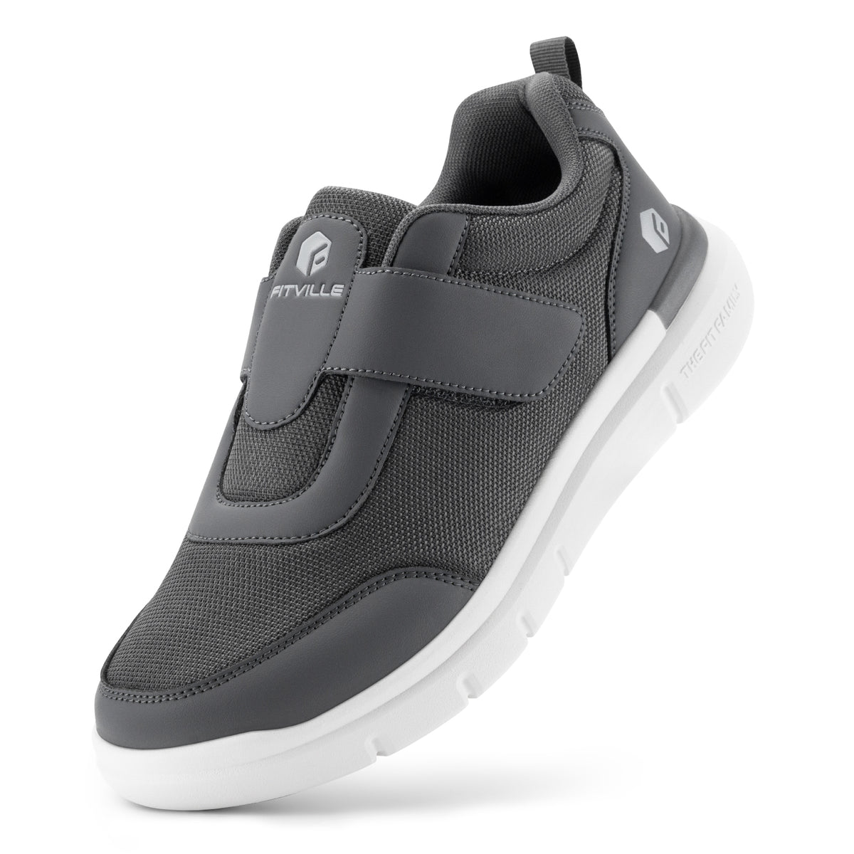 FitVille Men's EasyTop StrapEase Diabetic Shoes V4