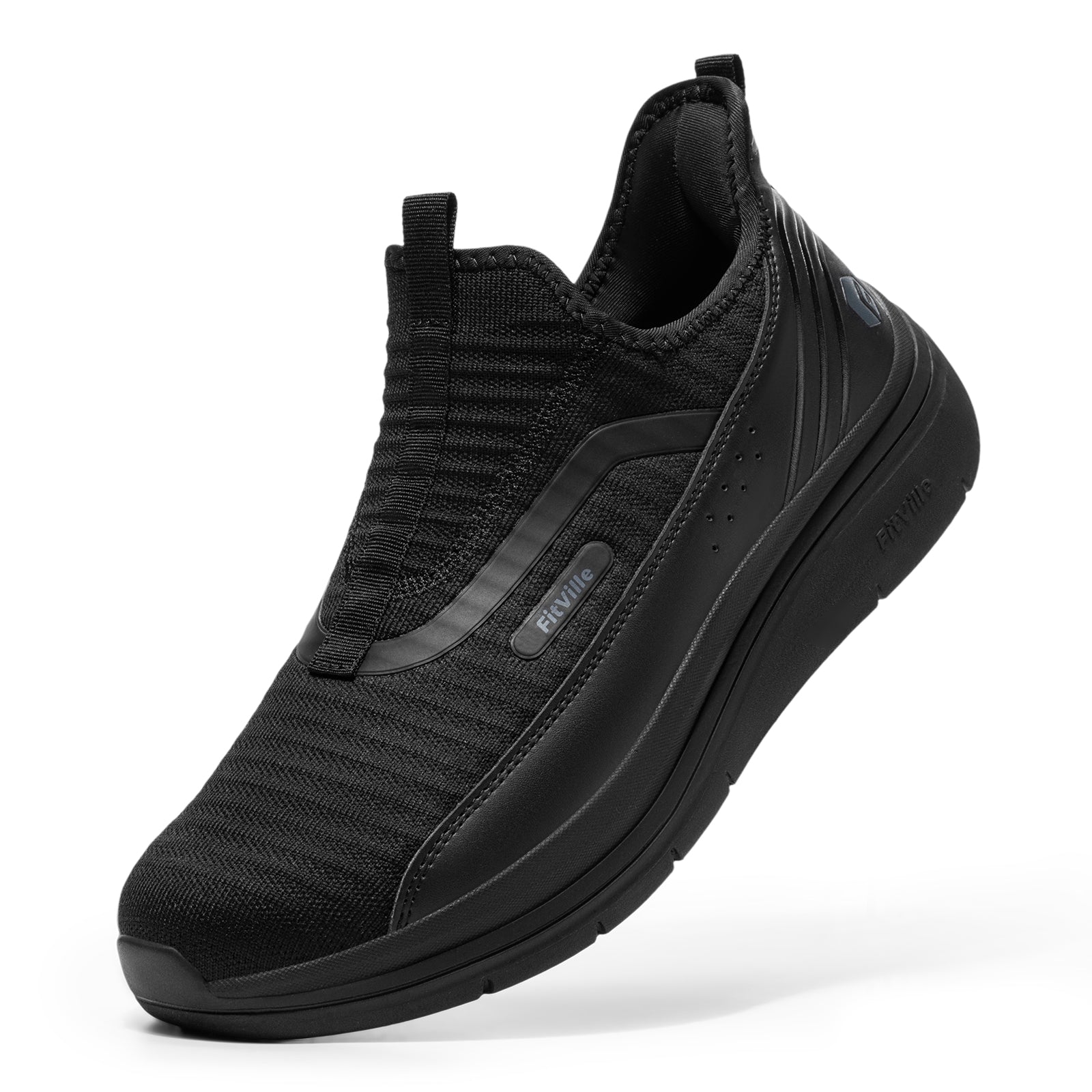 FitVille Men's Step Ease Slip-On Walking Shoes V2