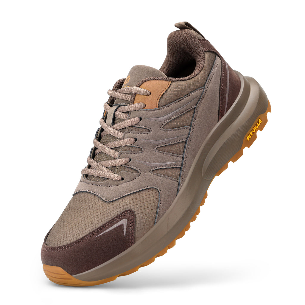 FitVille Men's Low-Top Sturdy Core Hiking Shoes V4