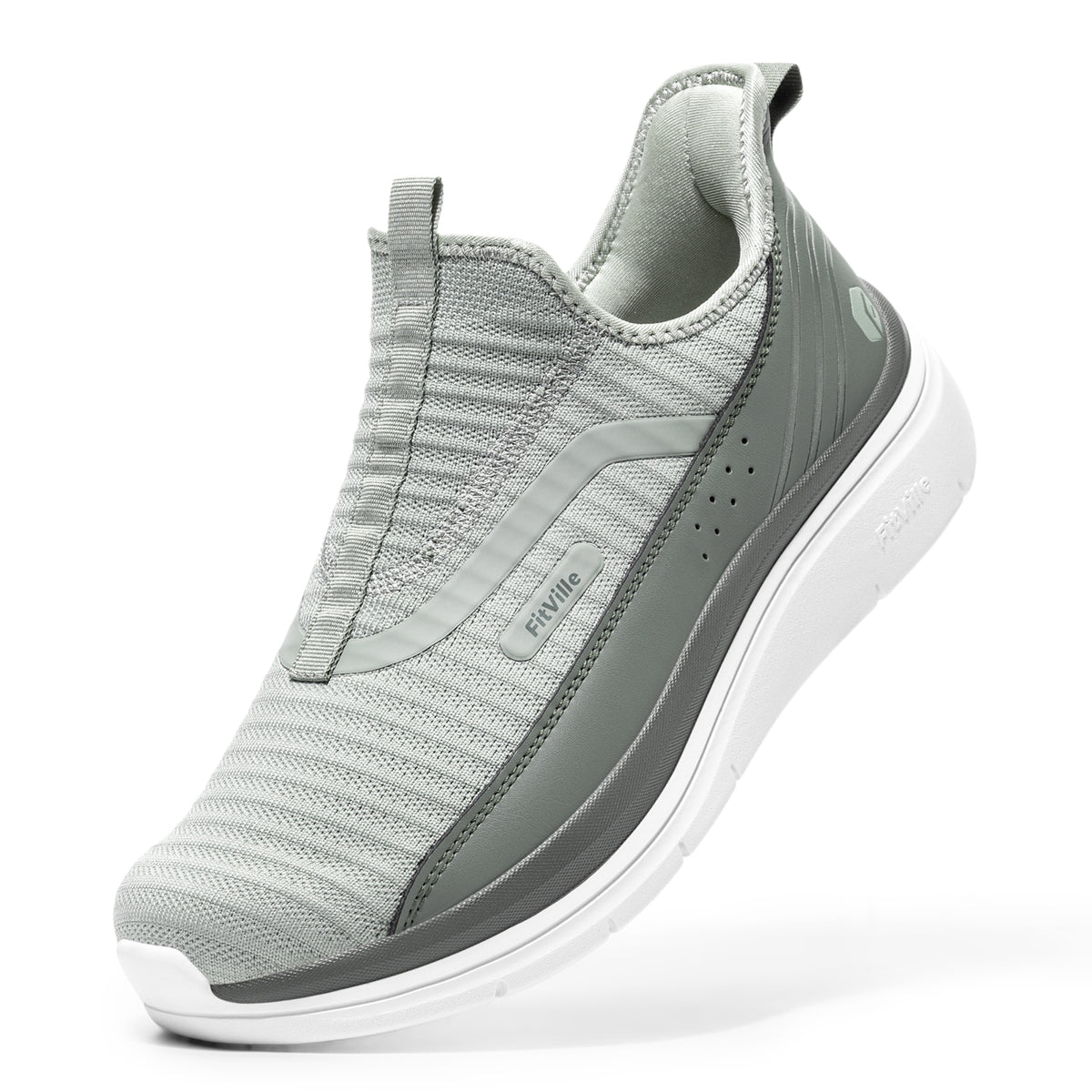 FitVille Men's Step Ease Slip-On Walking Shoes V2