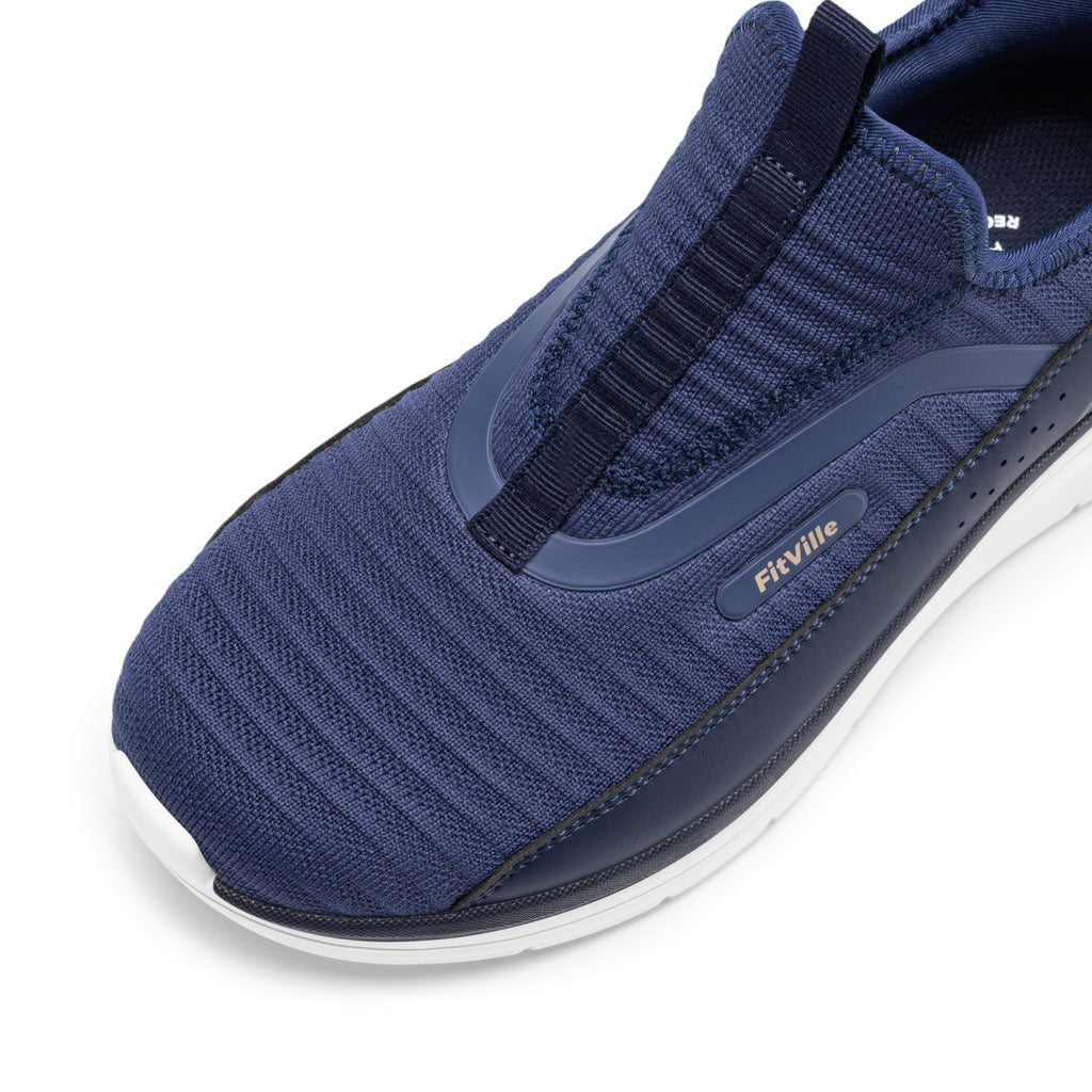 FitVille Men's Step Ease Slip-On Walking Shoes V2