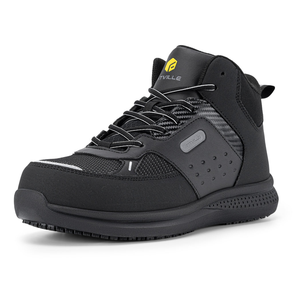 FitVille Men's High-top SteelCore Work Boots V2