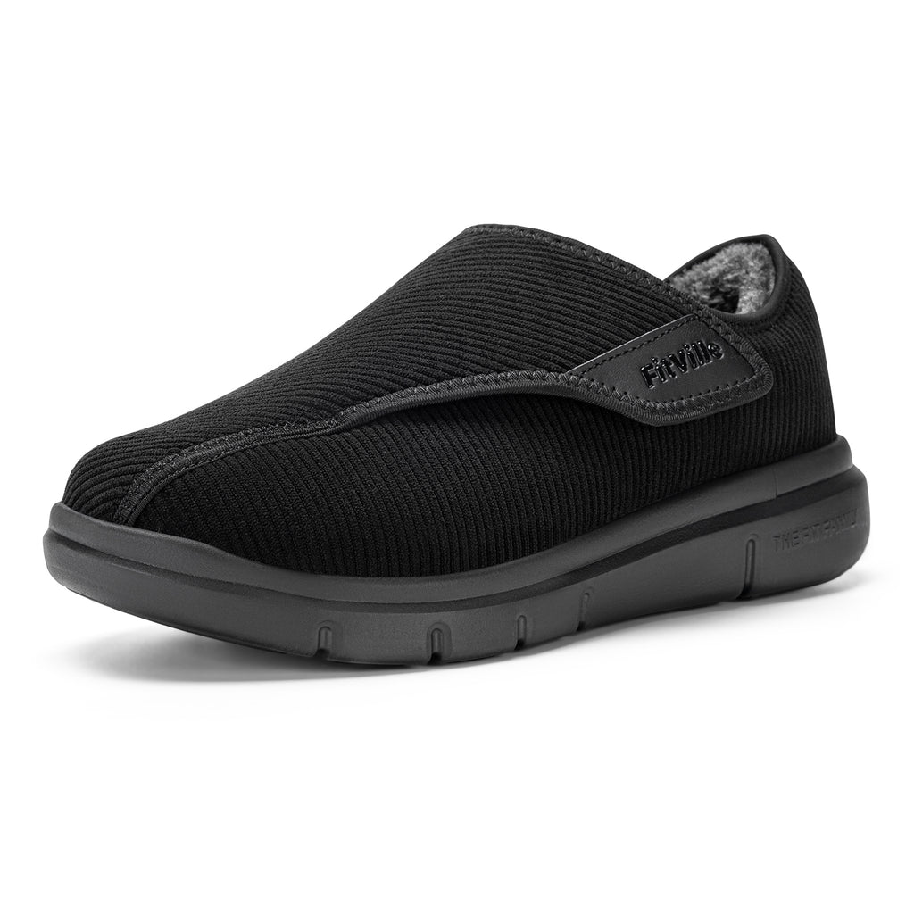 FitVille Men's EasyTop Comfort Slipper V1