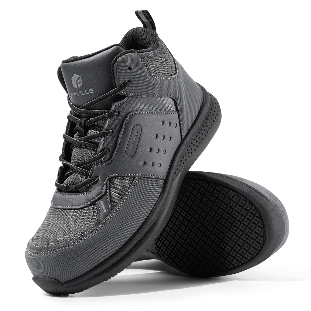 FitVille Men's High-top SteelCore Work Boots V2