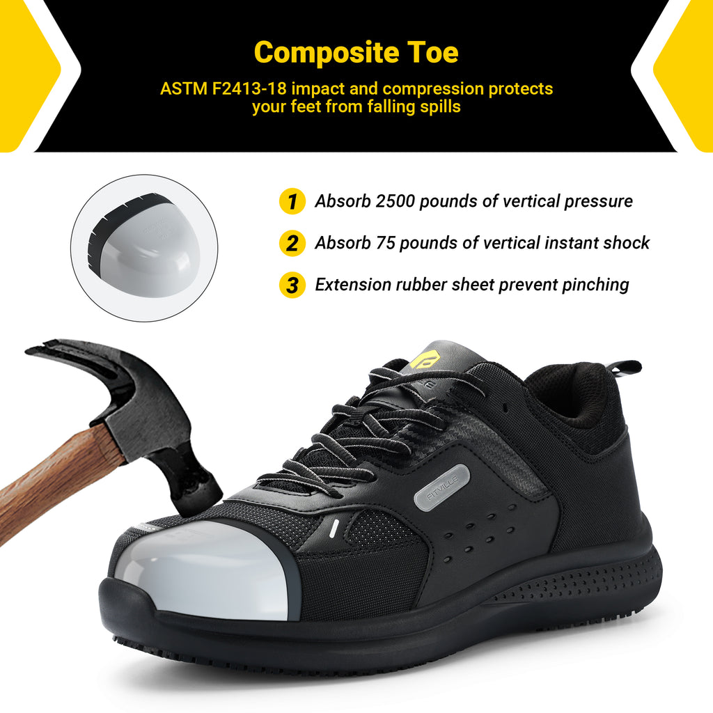 FitVille Men's High-top SteelCore Work Boots V2
