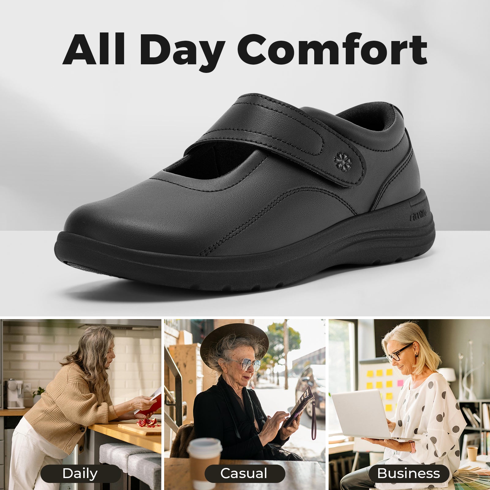 FitVille Women's BriskWalk Elite Dress Shoes V8