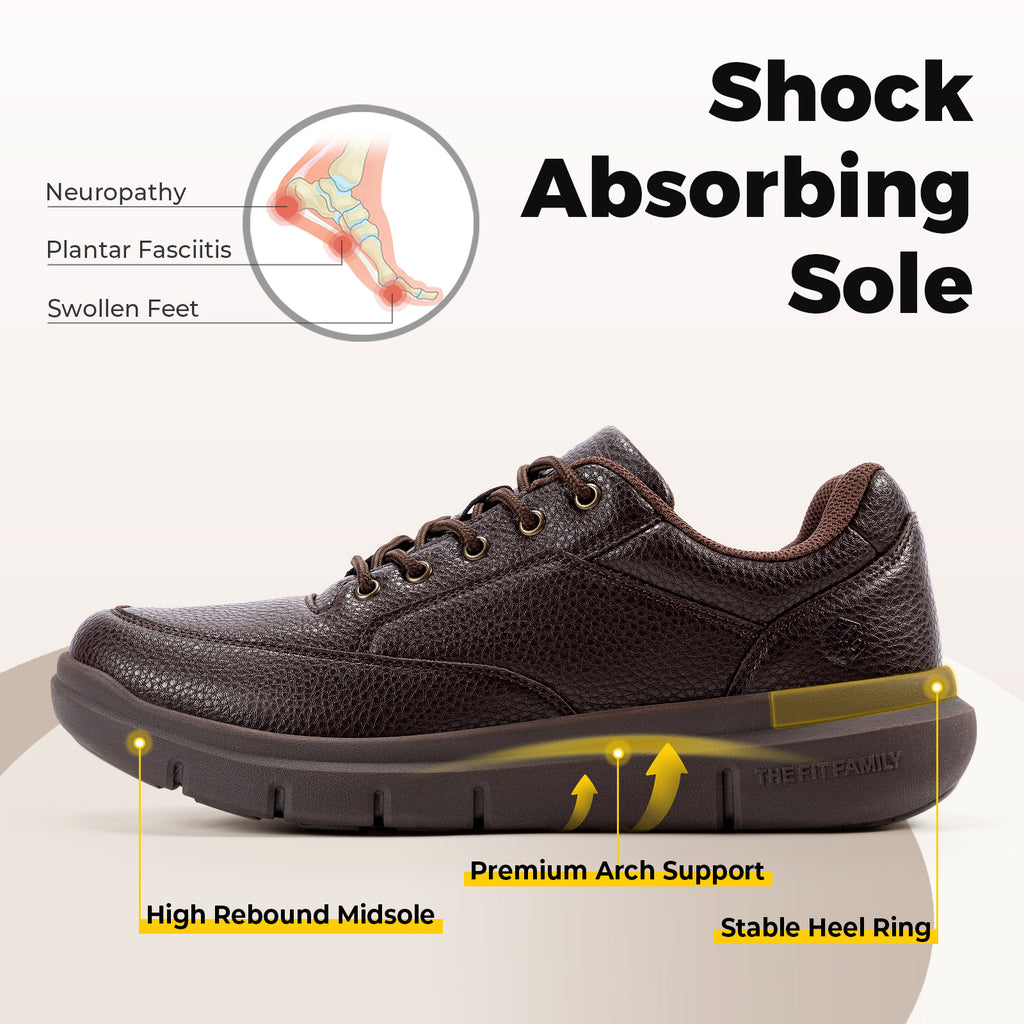 FitVille Men's BriskWalk Elite Dress Shoes V5