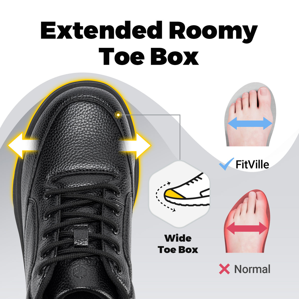 FitVille Men's BriskWalk Elite Dress Shoes V5