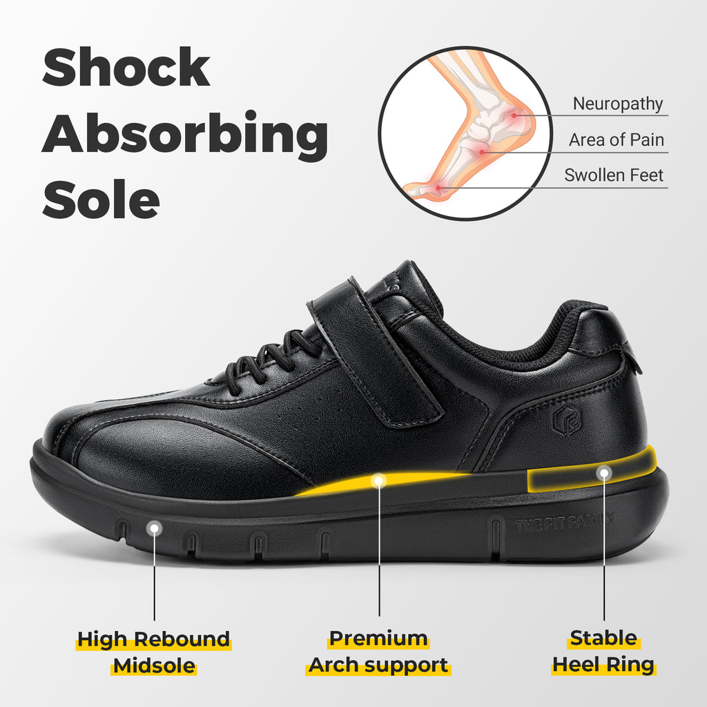 FitVille Men's EasyTop Deluxe Dress Shoes V3