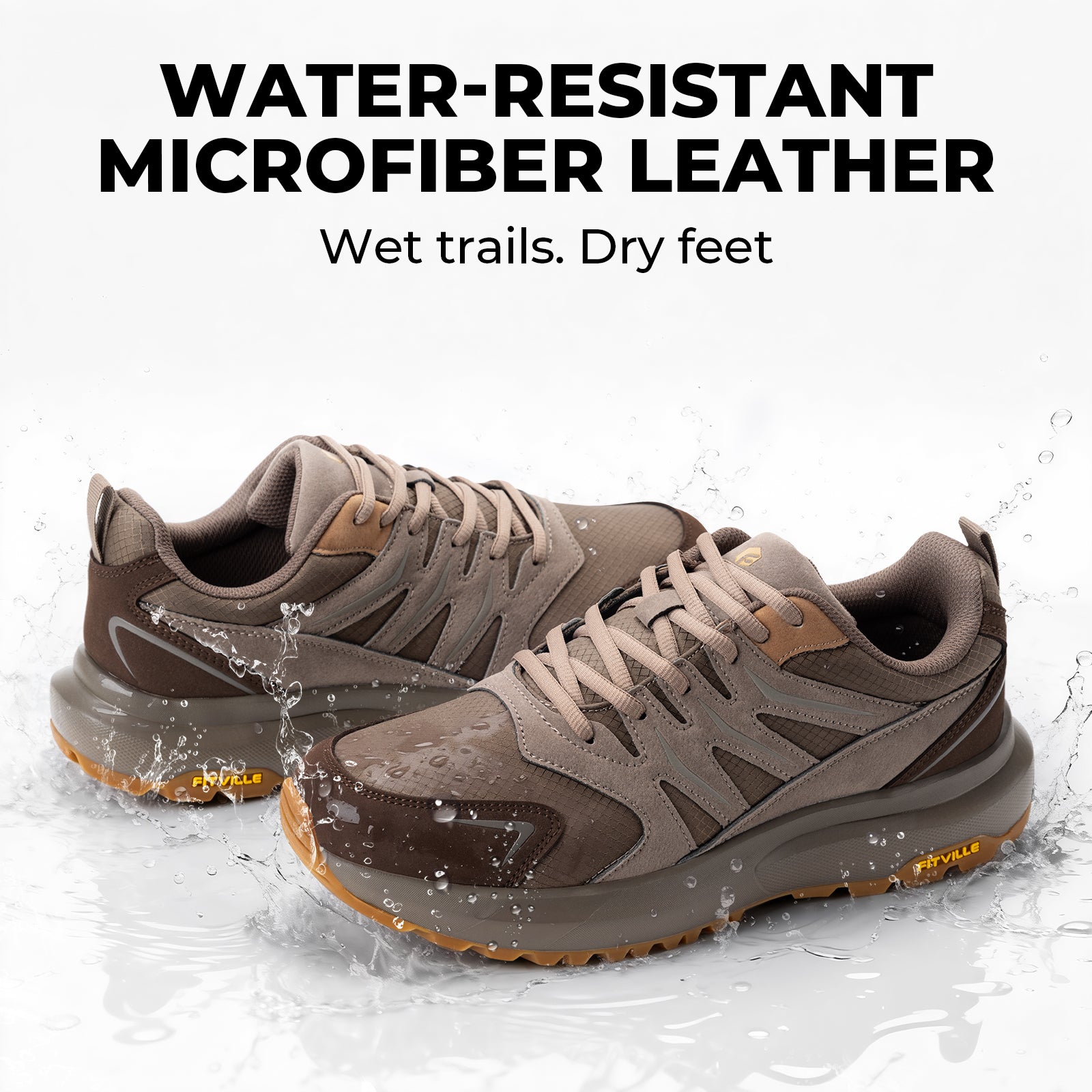 FitVille Men's Low-Top Sturdy Core Hiking Shoes V4