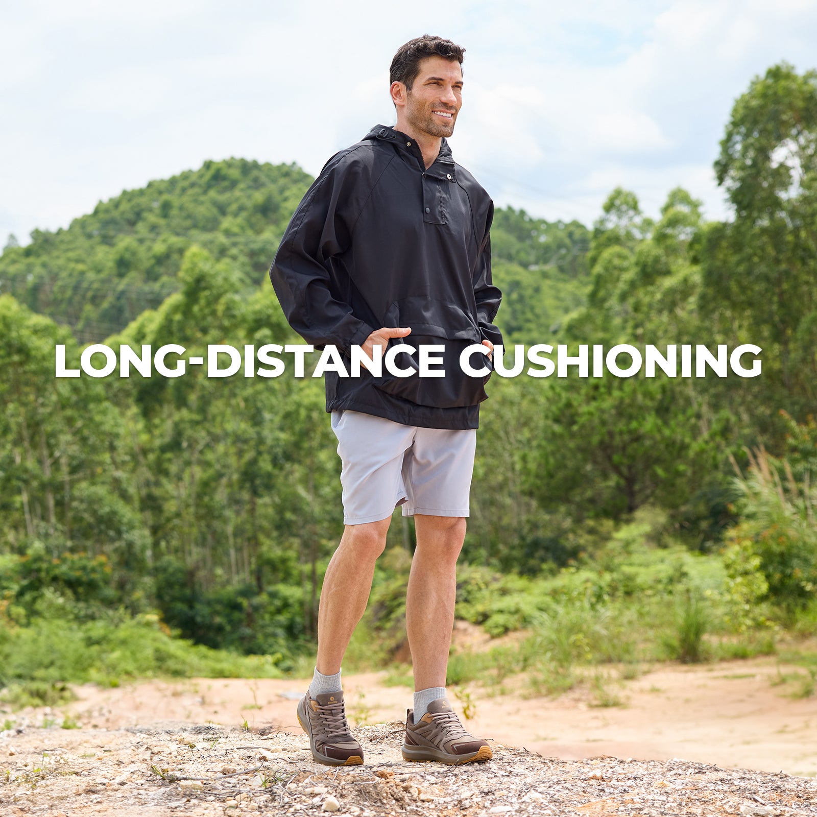 FitVille Men's Low-Top Sturdy Core Hiking Shoes V4
