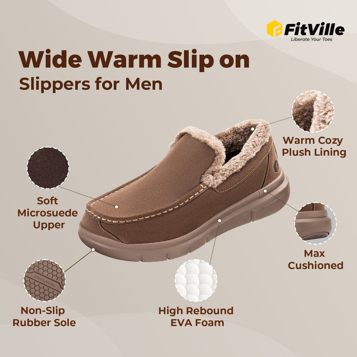 FitVille Men's Casual Air Cushion V3