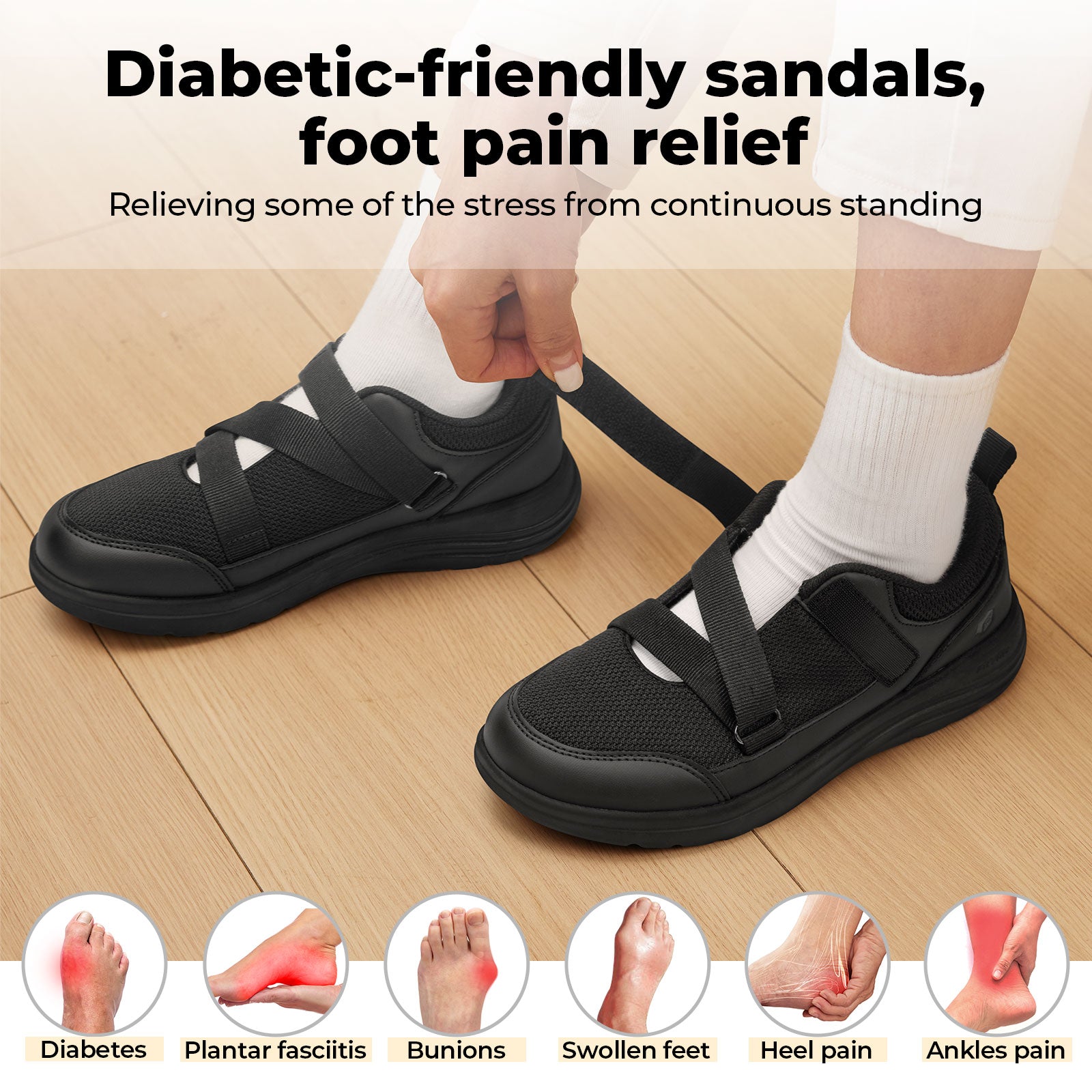Women's EasyTop StrapEase Diabetic Shoes V11