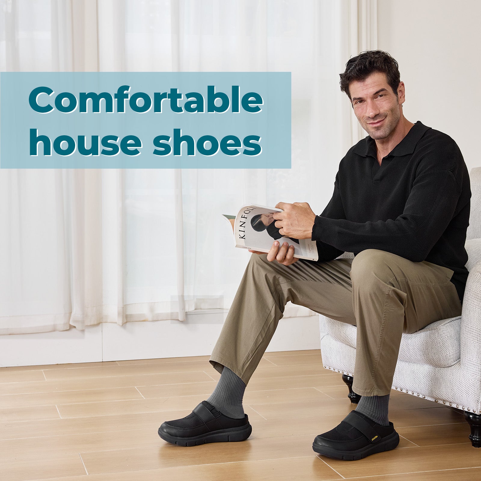 Men's EasyTop Diabetic Slipper V1
