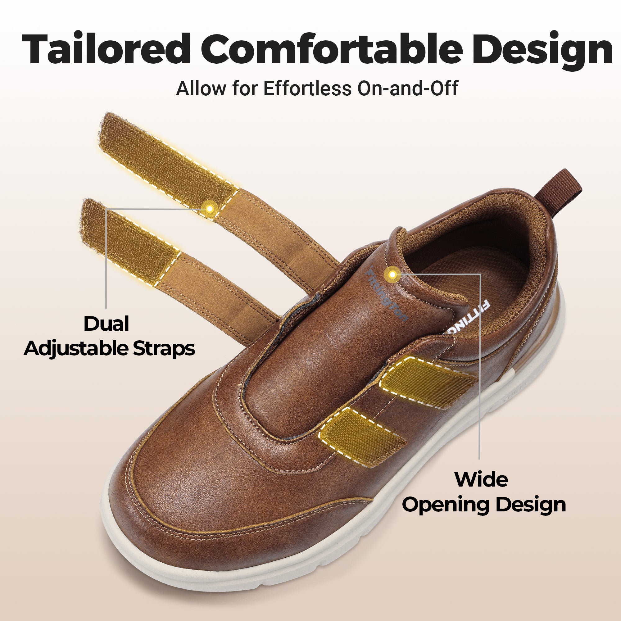 Fittington Men's VeroEase Diabetic Dress Shoes V1